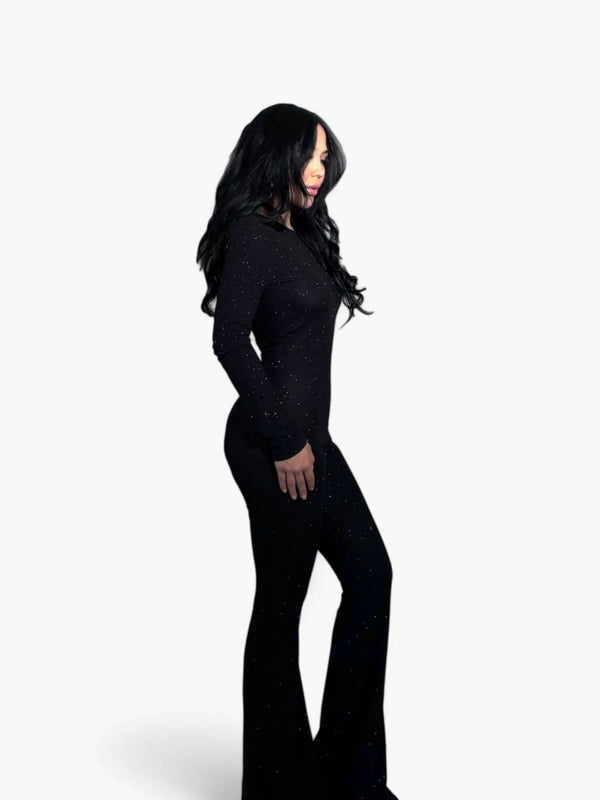 Simli Siyah Body