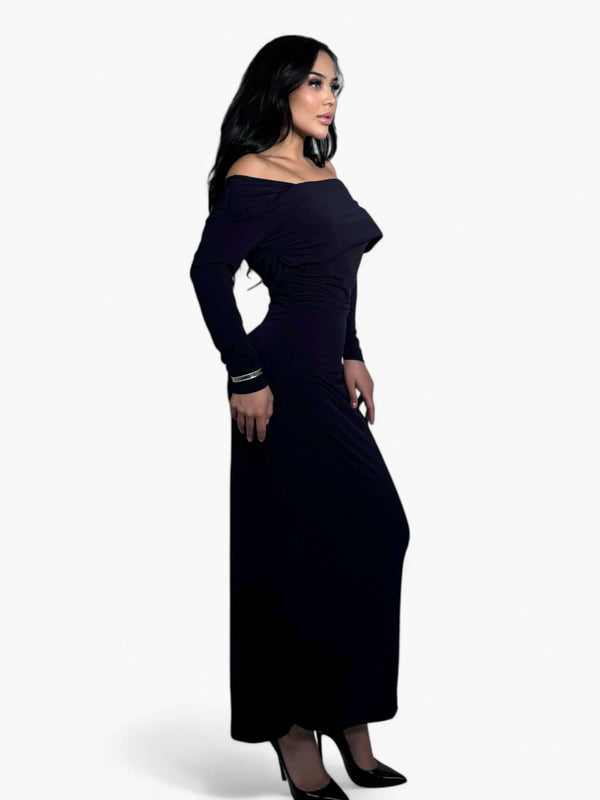 Lacivert Basic Elbise