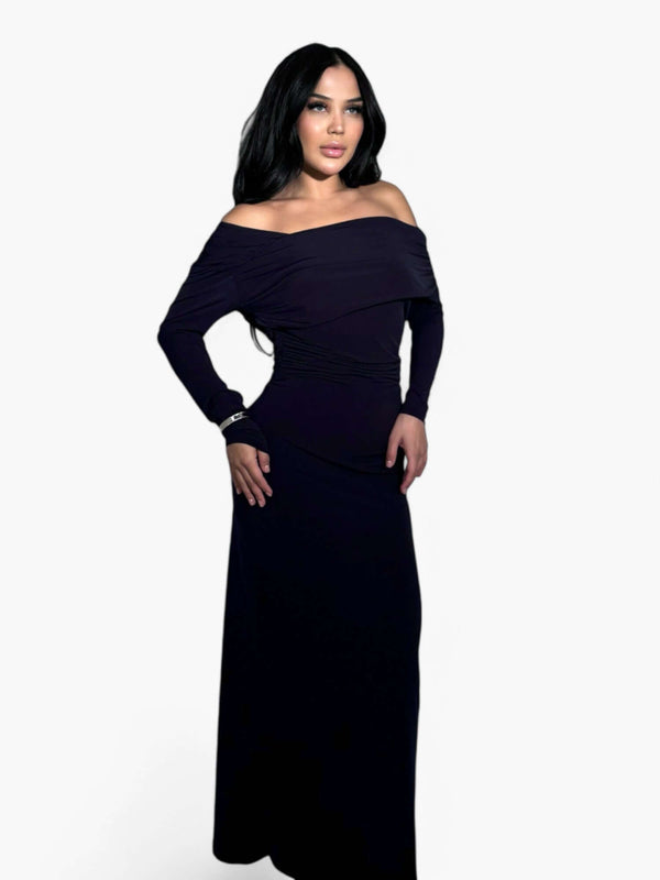 Lacivert Basic Elbise